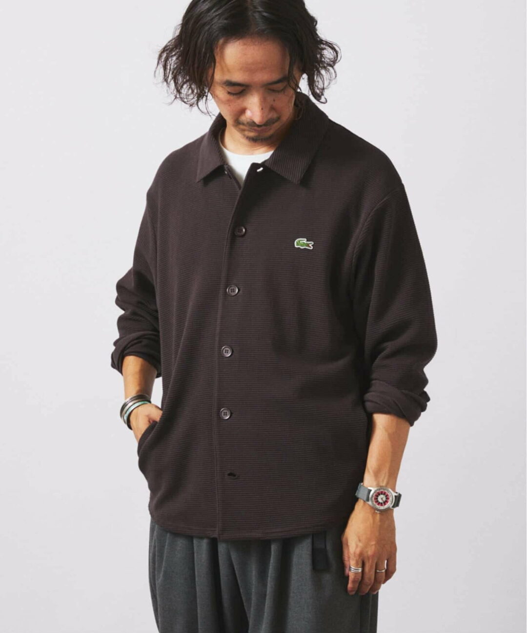 JOURNAL STANDARD relume × LACOSTE 別注 2025 FW “ヘビーピケ シャツ ジャケット”が2025年 9月中旬 発売 (ジャーナルスタンダード ラコステ)