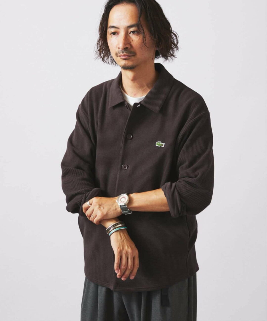 JOURNAL STANDARD relume × LACOSTE 別注 2025 FW “ヘビーピケ シャツ ジャケット”が2025年 9月中旬 発売 (ジャーナルスタンダード ラコステ)