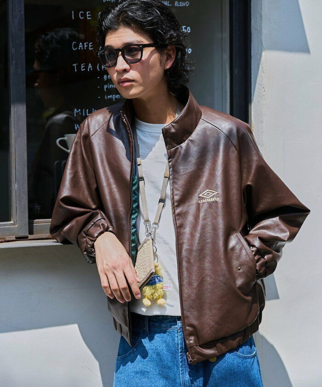 FREAK’S STORE × UMBRO 別注 “SP LEATHERETTE Stand Collar Blouson” (フリークスストア アンブロ)
