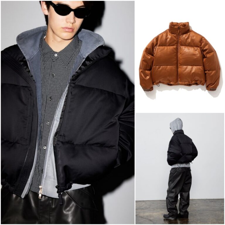 BEAMS “ワイドショートフィット レザールック ダウン ブルゾン”が2025