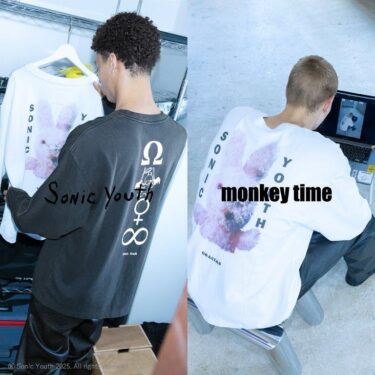 SONIC YOUTH × monkey time 名盤アートワークをプリントした L/S TEEが2025年 8/14 発馬い (ソニックユース モンキータイム)