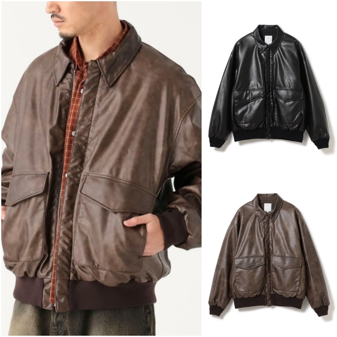 B:MING by BEAMS フェイクレザー A2 フライト ジャケットが2025年 10月上旬 発売 (ビームス)