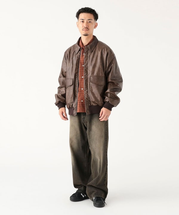 B:MING by BEAMS フェイクレザー A2 フライト ジャケットが2025年 10月上旬 発売 (ビームス)