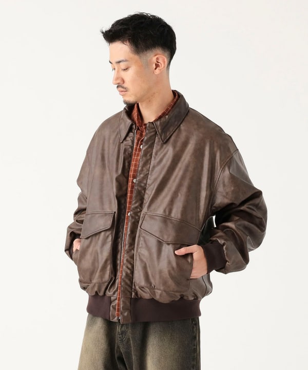 B:MING by BEAMS フェイクレザー A2 フライト ジャケットが2025年 10月上旬 発売 (ビームス)