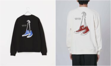 B.C STOCK × CONVERSE 2025 FW 別注 裏毛シューズグラフィック クルースウェットが9月中旬 発売 (ベーセーストック コンバース)