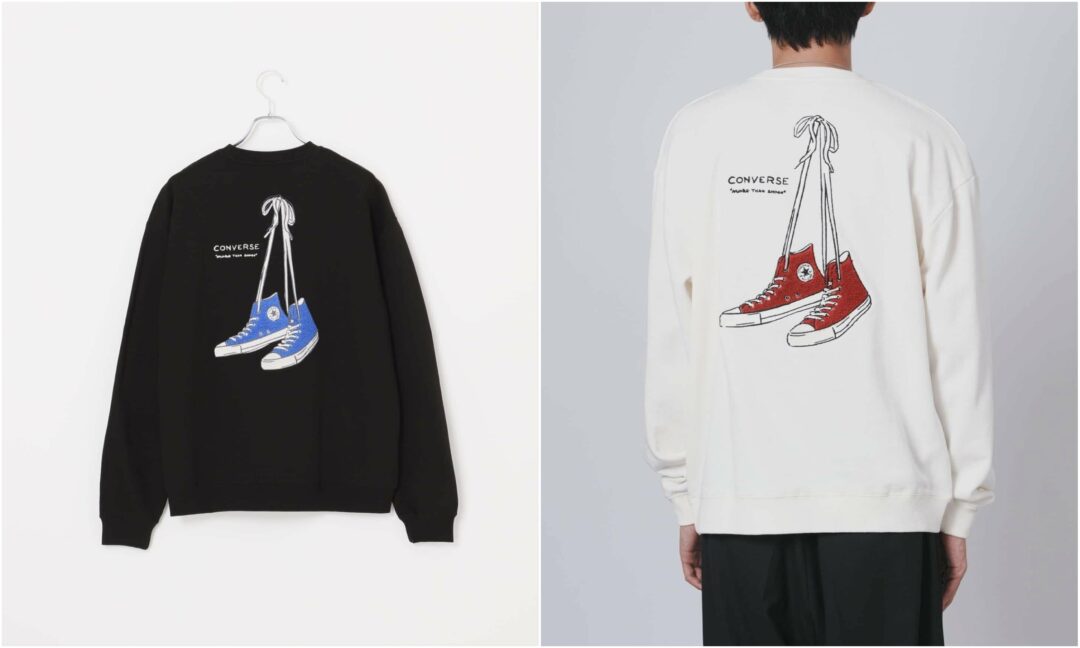 B.C STOCK × CONVERSE 2025 FW 別注 裏毛シューズグラフィック クルースウェットが9月中旬 発売 (ベーセーストック コンバース)