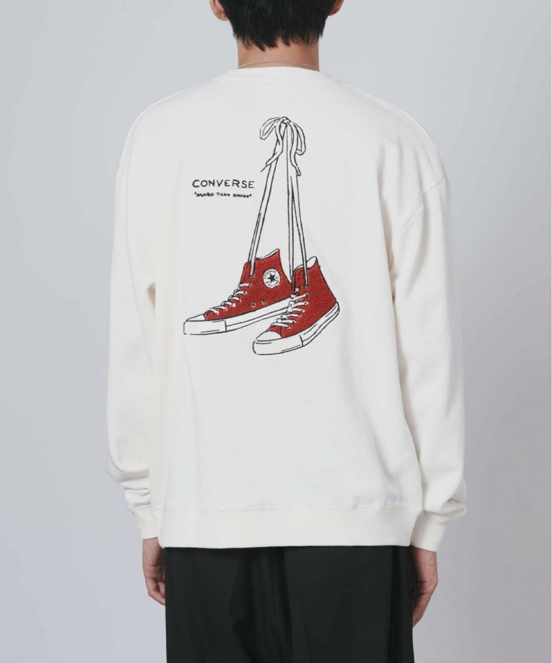 B.C STOCK × CONVERSE 2025 FW 別注 裏毛シューズグラフィック クルースウェットが9月中旬 発売 (ベーセーストック コンバース)