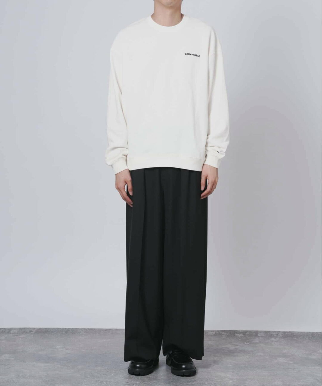 B.C STOCK × CONVERSE 2025 FW 別注 裏毛シューズグラフィック クルースウェットが9月中旬 発売 (ベーセーストック コンバース)