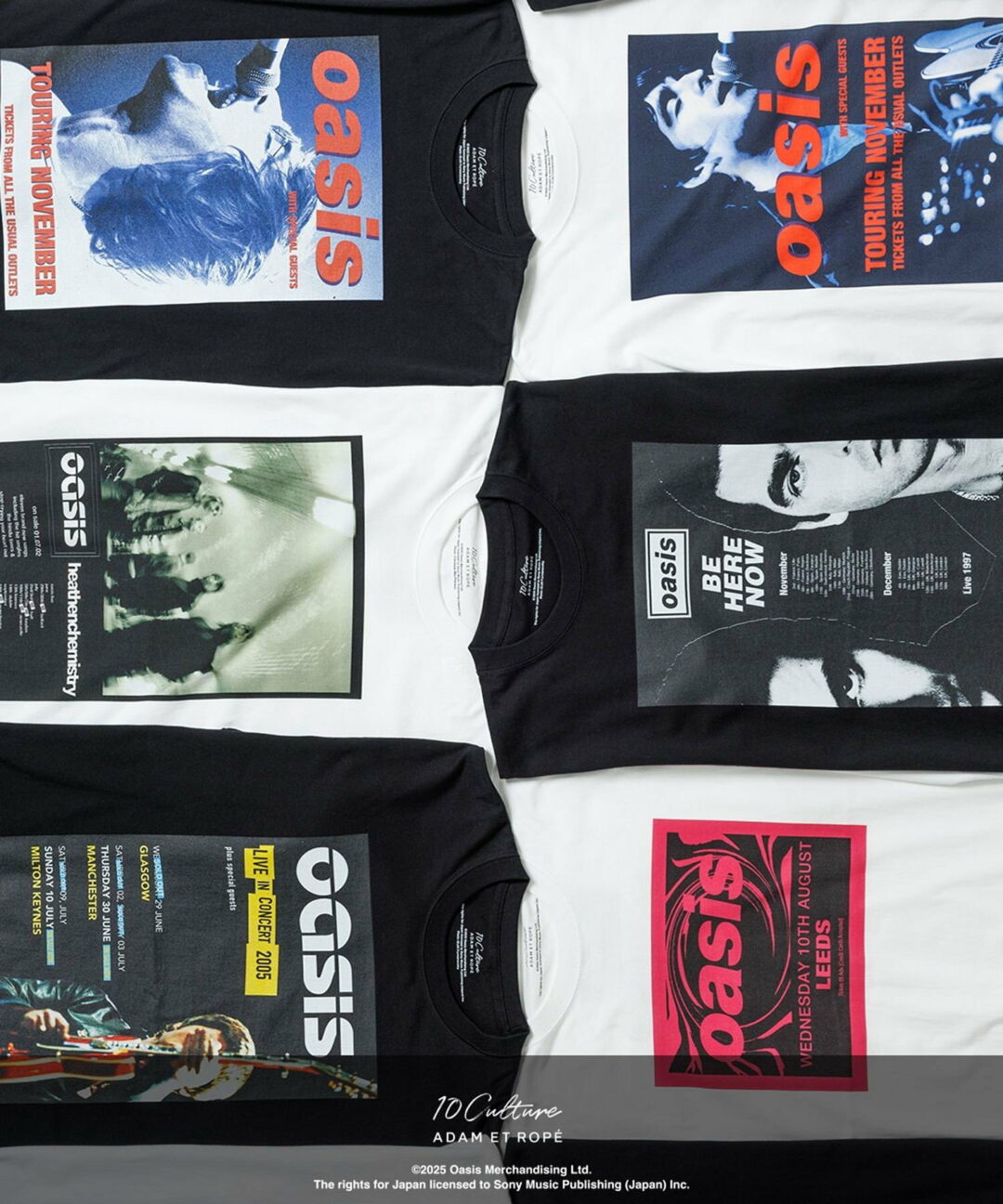 oasis 10Culture / ADAM ET ROPE’ 2025 SS 新作「Tour Poster Design Tee」が 8/4 発売 (オアシス アダム エ ロペ)