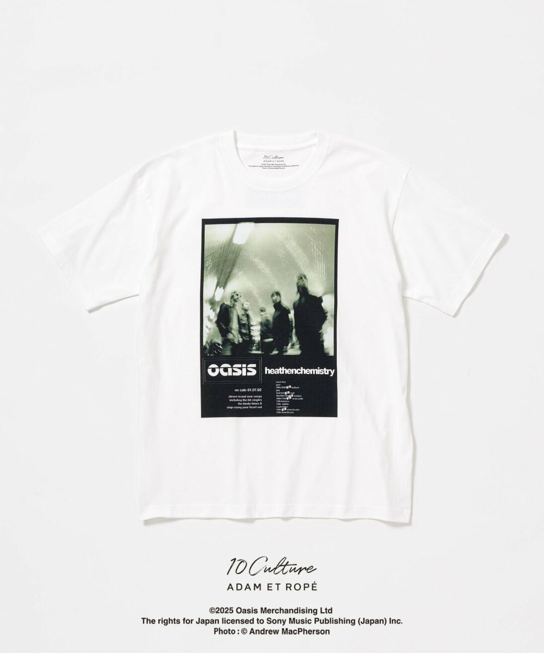 oasis 10Culture / ADAM ET ROPE’ 2025 SS 新作「Tour Poster Design Tee」が 8/4 発売 (オアシス アダム エ ロペ)
