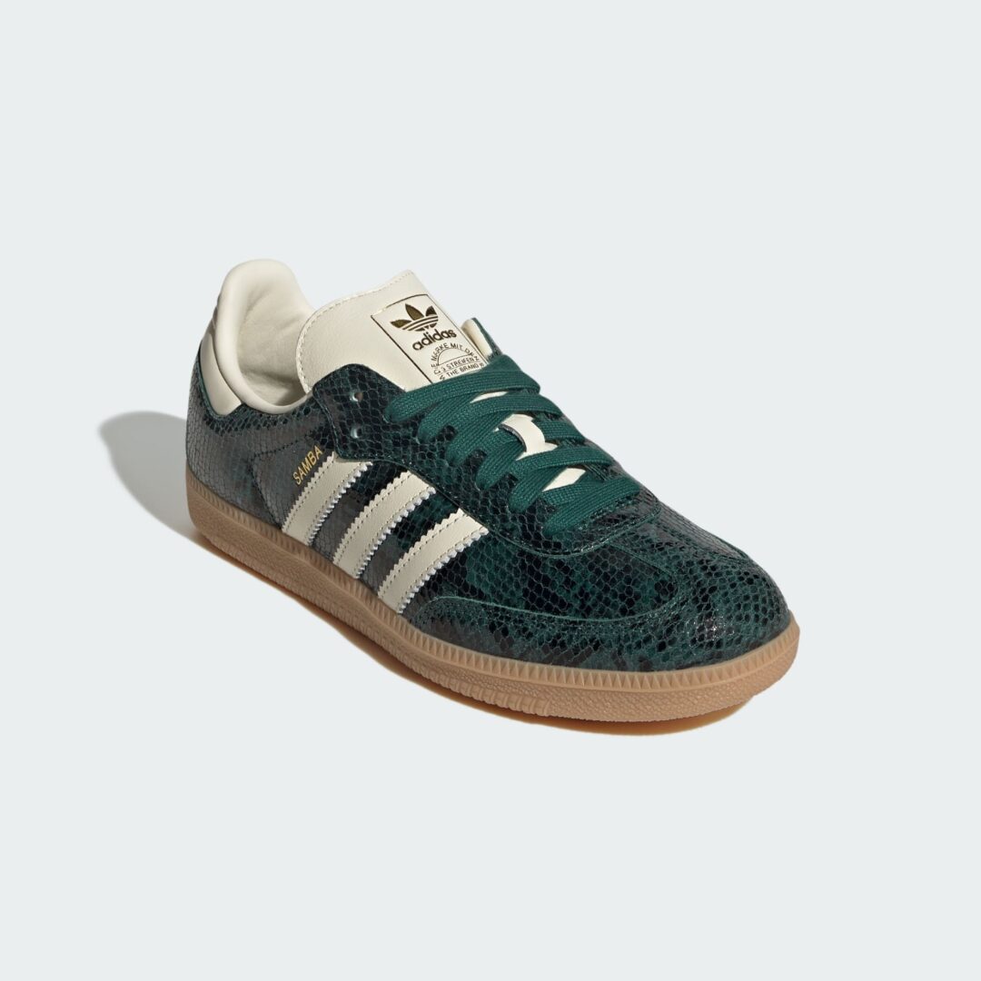 【2025年 8/22 発売】adidas Originals SAMBA OG “Snakeskin/Collegiate Green/Core Black” (アディダス オリジナルス サンバ “スネークスキン グリーン ブラック”) [JR8848/JQ3532]