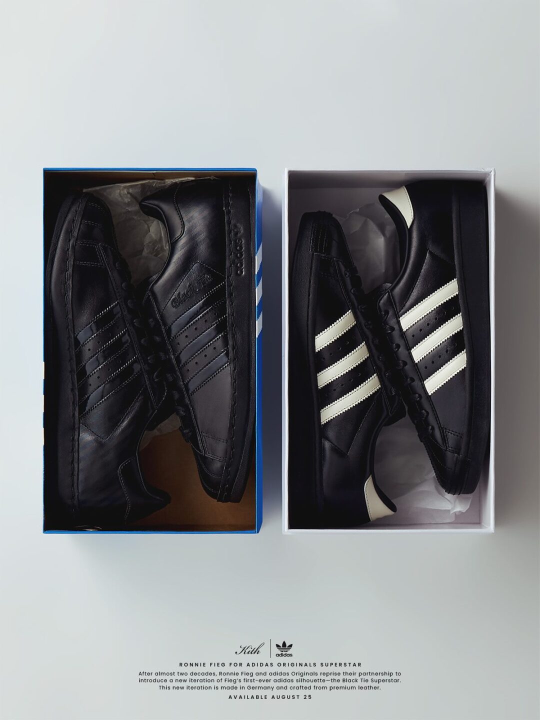 【2025年 8/25 & 8/31 発売予定】KITH × adidas Originals SUPERSTAR “Black Tie 2.0” (キス アディダス オリジナルス スーパースター “ブラックタイ”) [IH4565]