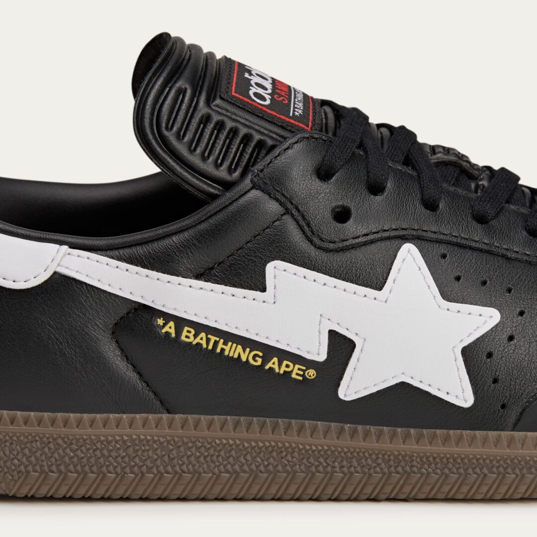 【2025年 秋 発売予定】A BATHING APE × adidas Originals SAMBA “Core Black/Footwear White” (ア ベイシング エイプ アディダス オリジナルス サンバ “ブラック/ホワイト”) [JR9245/JR9246]