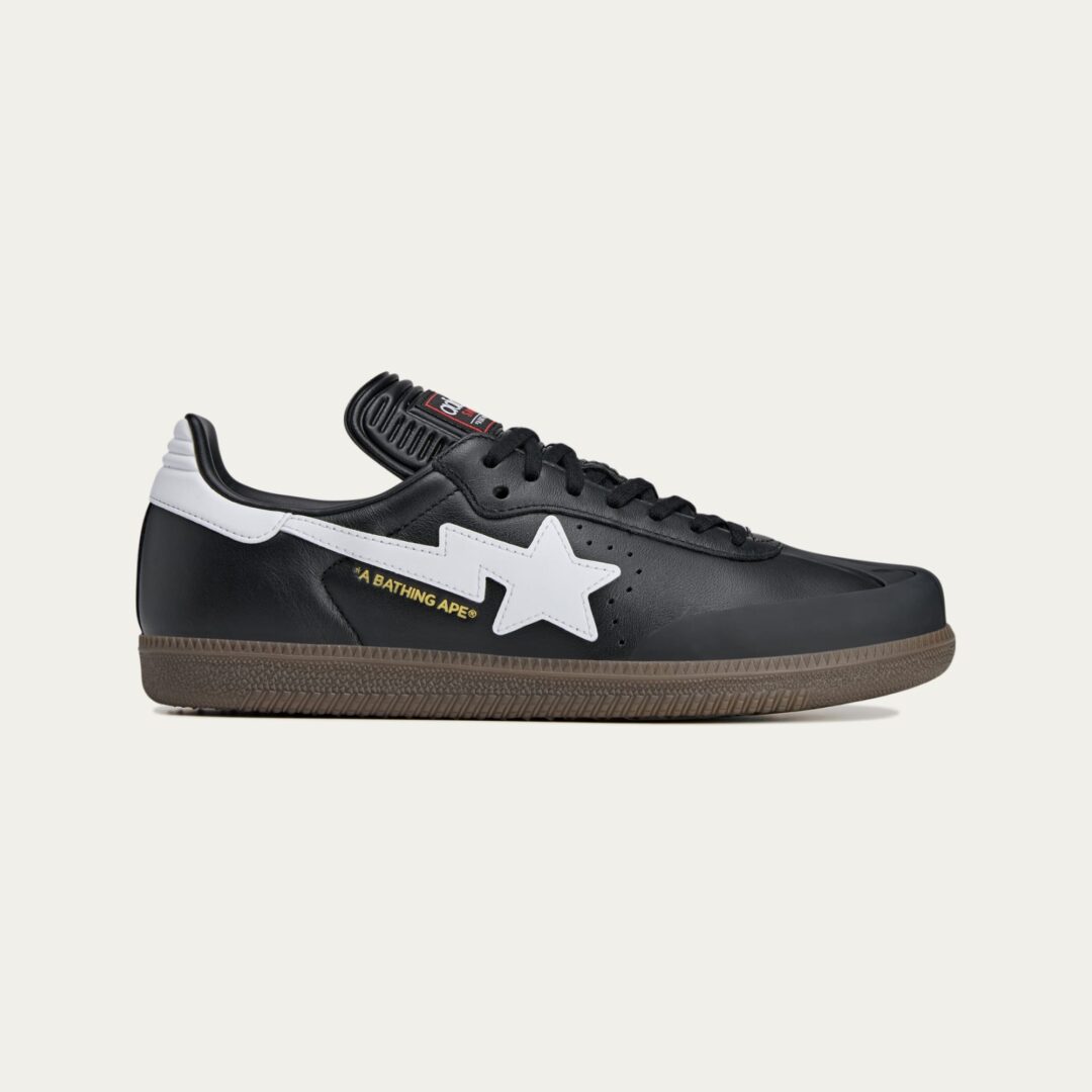 【2025年 秋 発売予定】A BATHING APE × adidas Originals SAMBA “Core Black/Footwear White” (ア ベイシング エイプ アディダス オリジナルス サンバ “ブラック/ホワイト”) [JR9245/JR9246]
