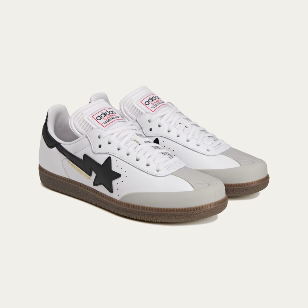 【2025年 秋 発売予定】A BATHING APE × adidas Originals SAMBA “Core Black/Footwear White” (ア ベイシング エイプ アディダス オリジナルス サンバ “ブラック/ホワイト”) [JR9245/JR9246]