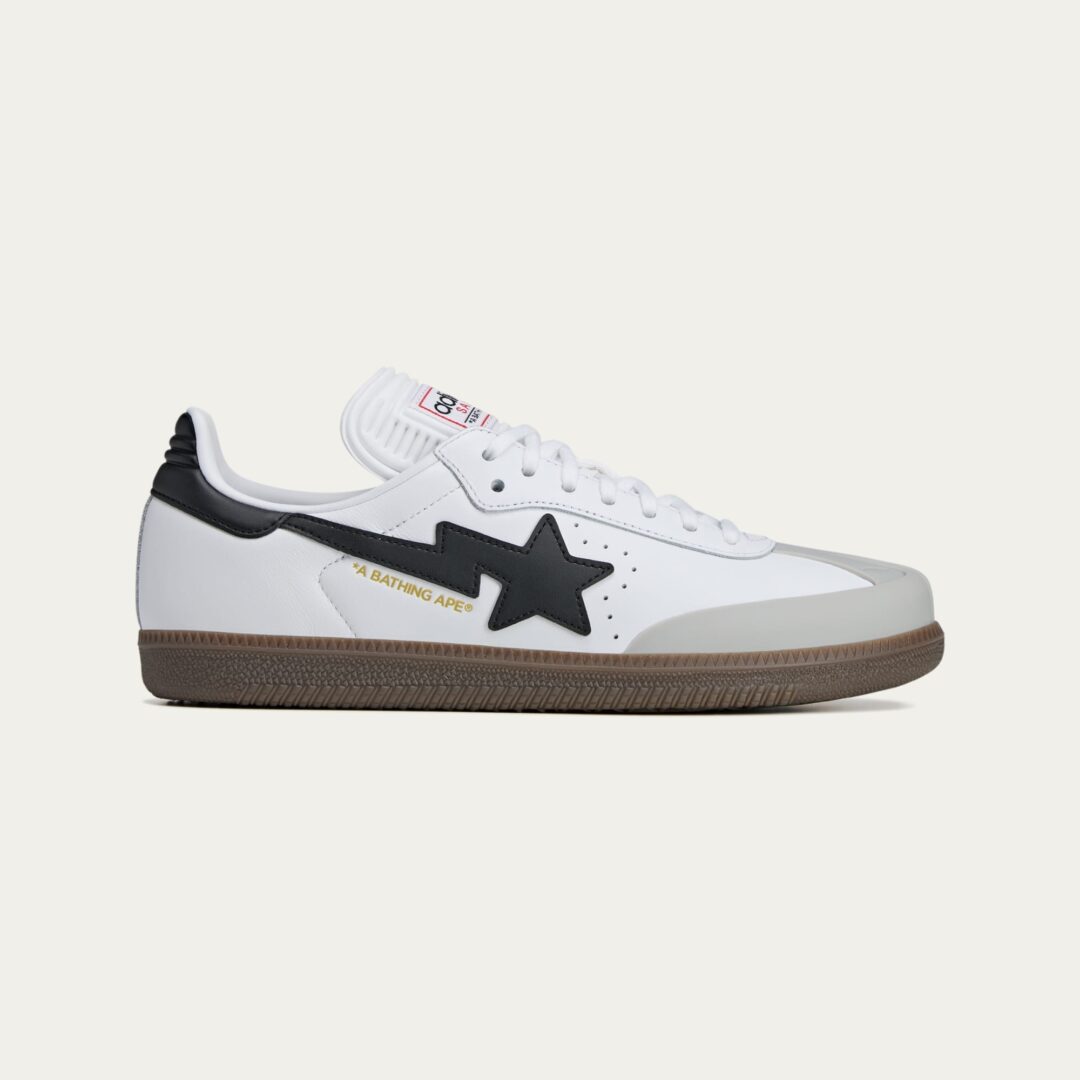 【2025年 秋 発売予定】A BATHING APE × adidas Originals SAMBA “Core Black/Footwear White” (ア ベイシング エイプ アディダス オリジナルス サンバ “ブラック/ホワイト”) [JR9245/JR9246]