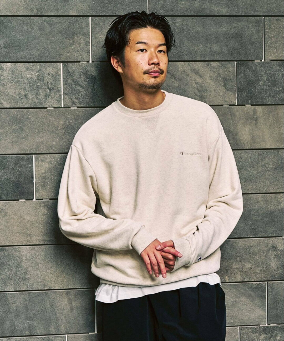 417 EDIFICE × Champion 2025 FW 別注 “CVC フレンチテリー クルーネック”が発売 (エディフィス チャンピオン)