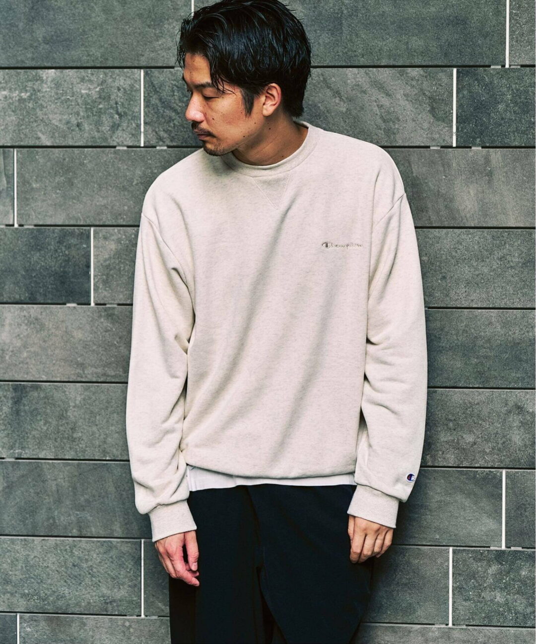 417 EDIFICE × Champion 2025 FW 別注 “CVC フレンチテリー クルーネック”が発売 (エディフィス チャンピオン)