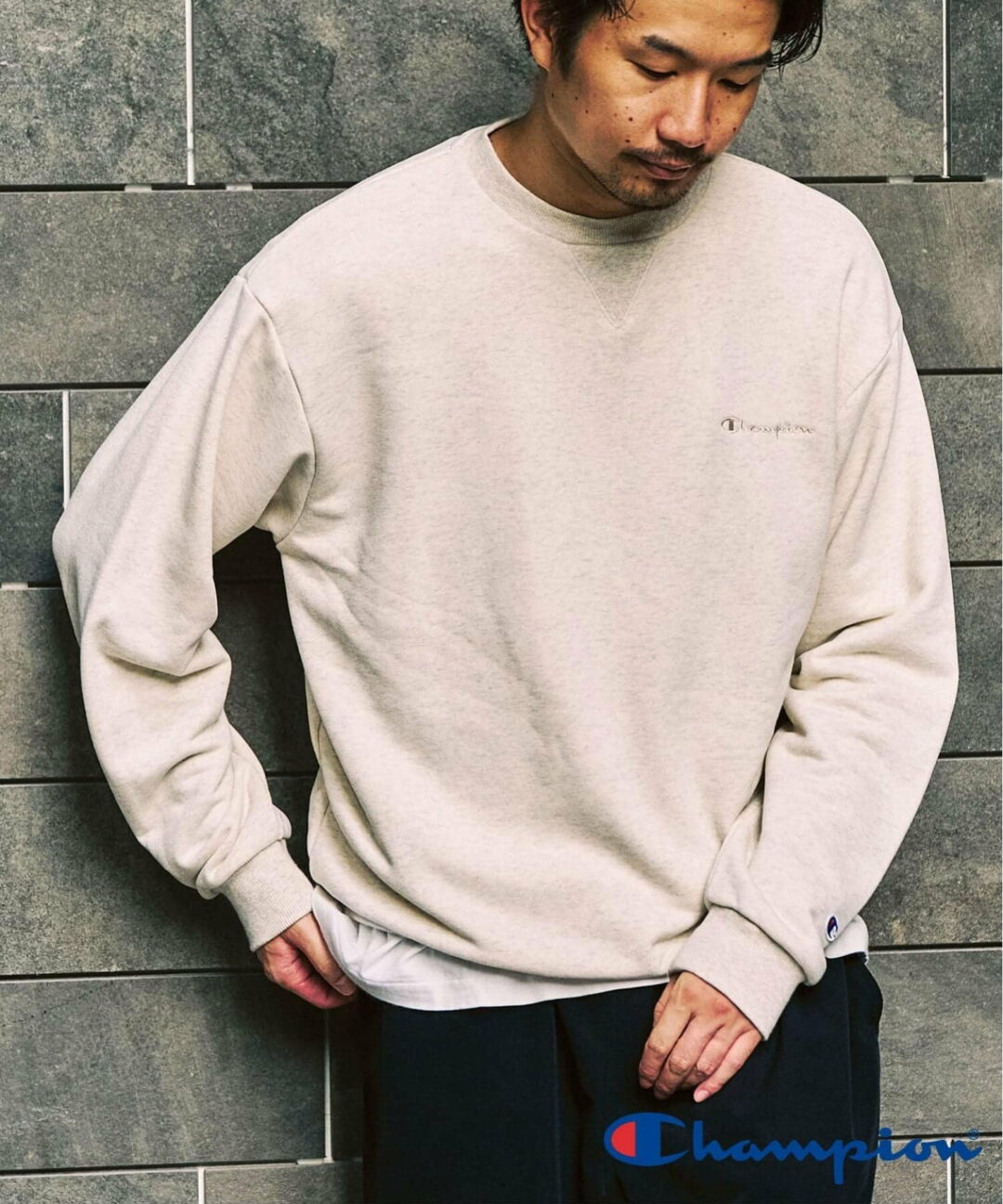 417 EDIFICE × Champion 2025 FW 別注 “CVC フレンチテリー クルーネック”が発売 (エディフィス チャンピオン)
