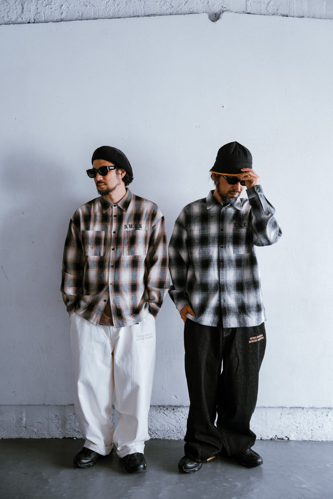 【抽選販売】S.W.U.N “Embroidered Flannel Shirts” 2カラー (エスダブルユーエヌ “エンブロイダリー フランネル シャツ”)