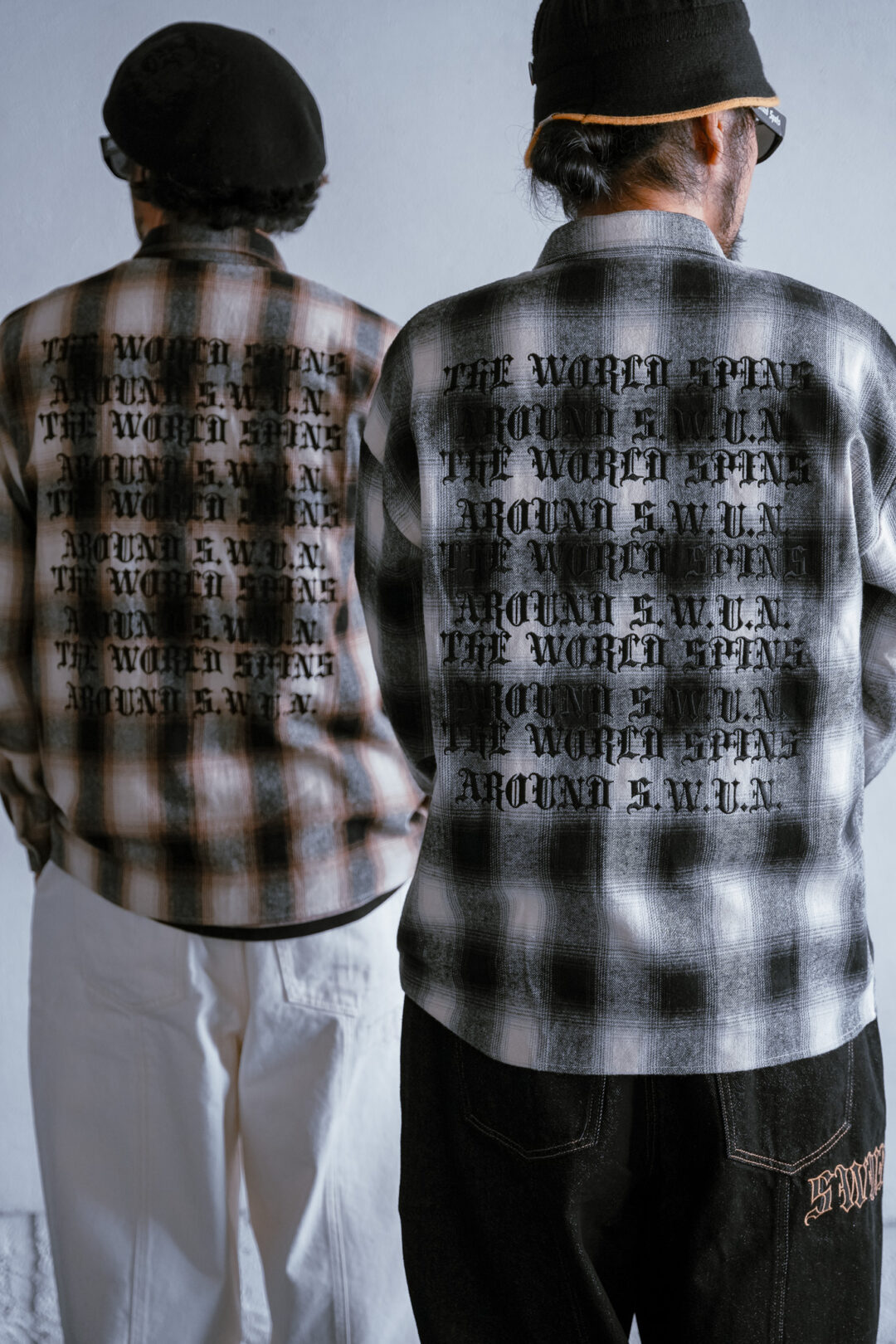 【抽選販売】S.W.U.N “Embroidered Flannel Shirts” 2カラー (エスダブルユーエヌ “エンブロイダリー フランネル シャツ”)