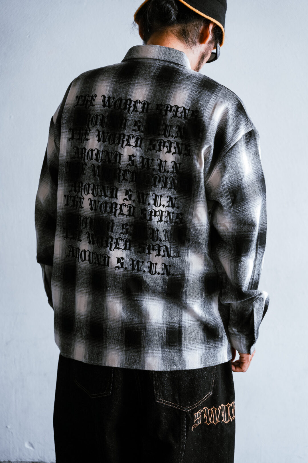【抽選販売】S.W.U.N “Embroidered Flannel Shirts” 2カラー (エスダブルユーエヌ “エンブロイダリー フランネル シャツ”)