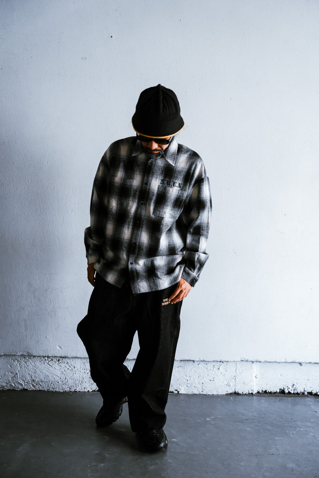 【抽選販売】S.W.U.N “Embroidered Flannel Shirts” 2カラー (エスダブルユーエヌ “エンブロイダリー フランネル シャツ”)