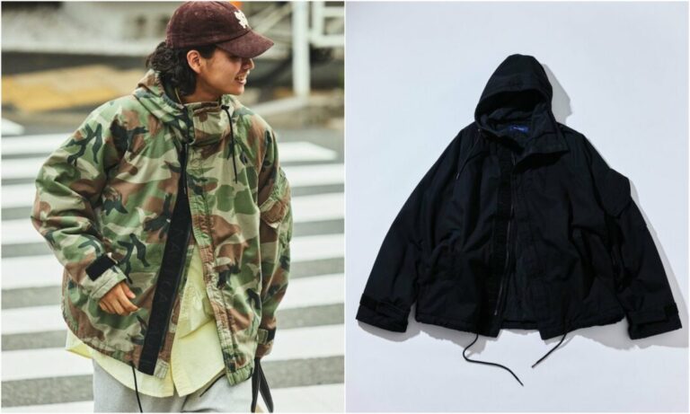 NAUTICA “ビックシルエット 中綿キルト リップストップ ミリタリー