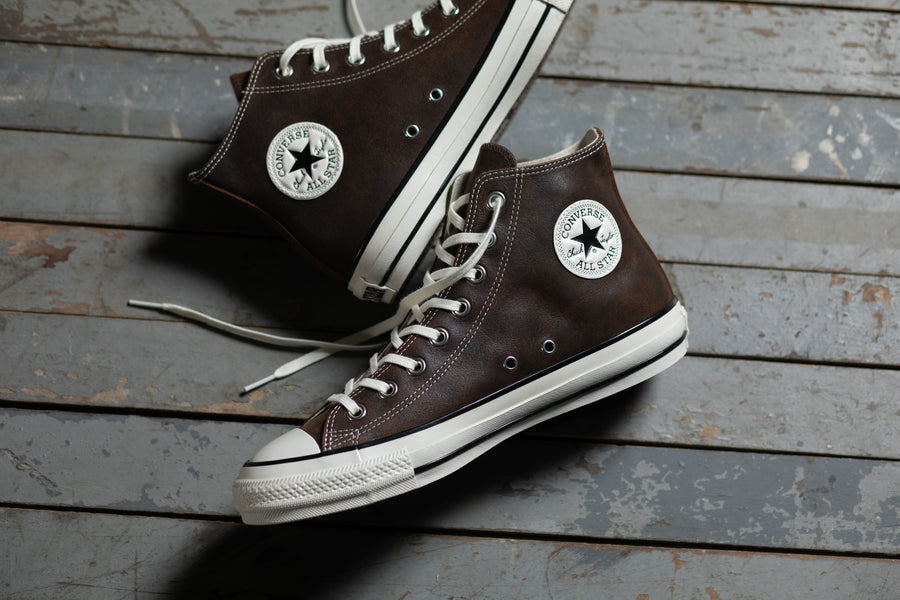 【2025年 9/12 発売】CONVERSE ALL STAR AGED WAXEDLEATHER HI “Antique Brown” (コンバース オールスター エイジド ワックスドレザー) [31315750]