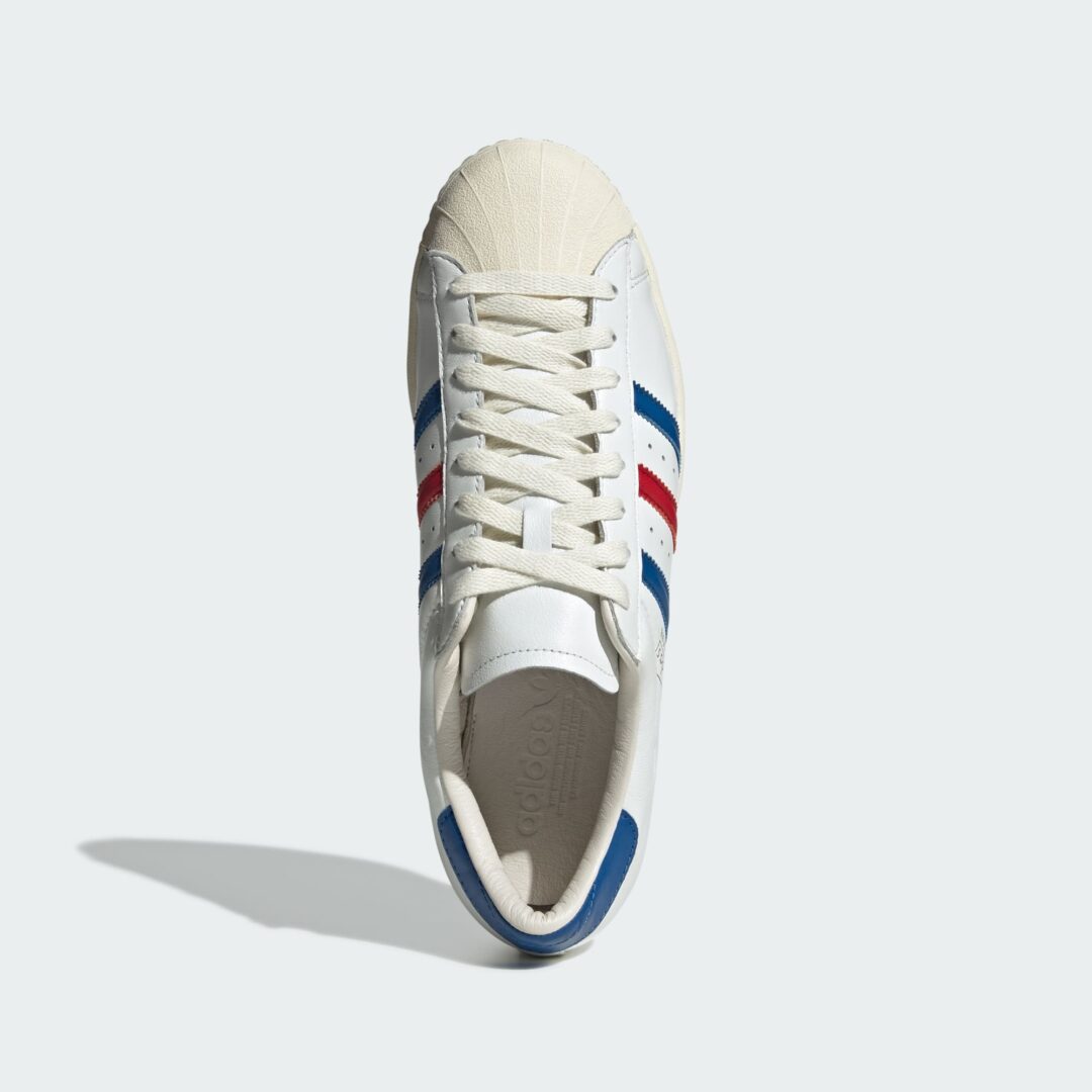 【2025年 9/12 発売】adidas Originals SUPERSTAR VINTAGE Made In Germany “White/Blue/Scarlet” (アディダス オリジナルス スーパースター ビンテージ メイド イン ジャーマニー “ホワイト/ブルー/スカーレット”) [JQ6345]
