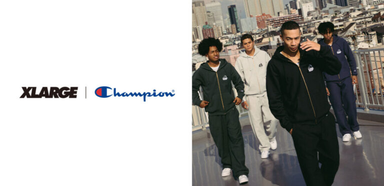 XLARGE × Champion 2025 FW “REVERSE WEAVE” フルジップパーカー