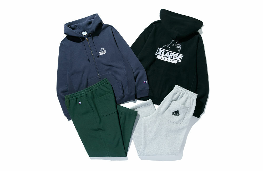 XLARGE × Champion 2025 FW “REVERSE WEAVE” フルジップパーカー & スウェットパンツが2025年 10/4 発売 ​(エクストララージ チャンピオン リバースウィーブ)