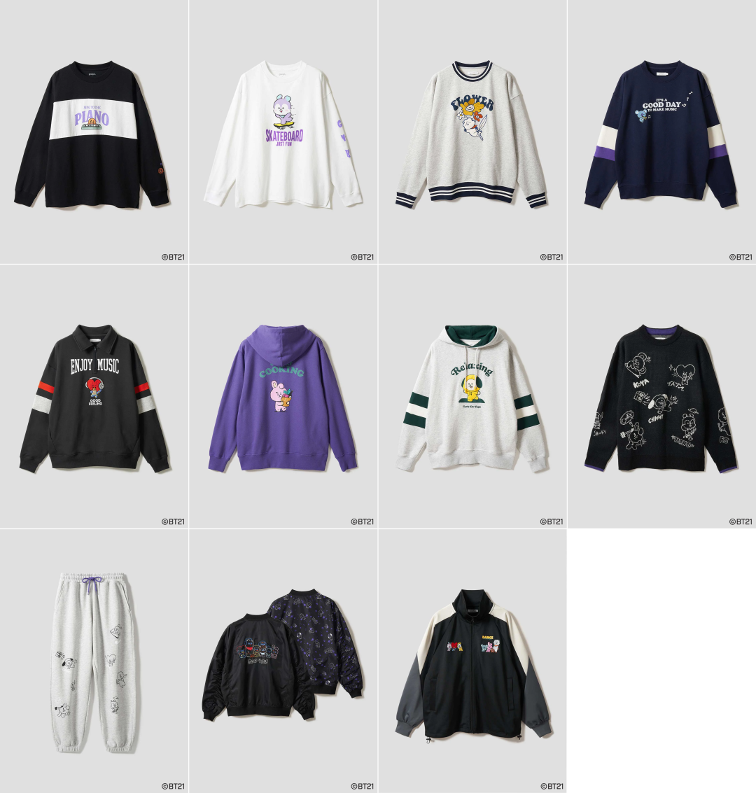 ユニバースターBT21 × グラニフ 2025 FW 最新コラボアイテムが2025年 9/30 発売 (graniph)