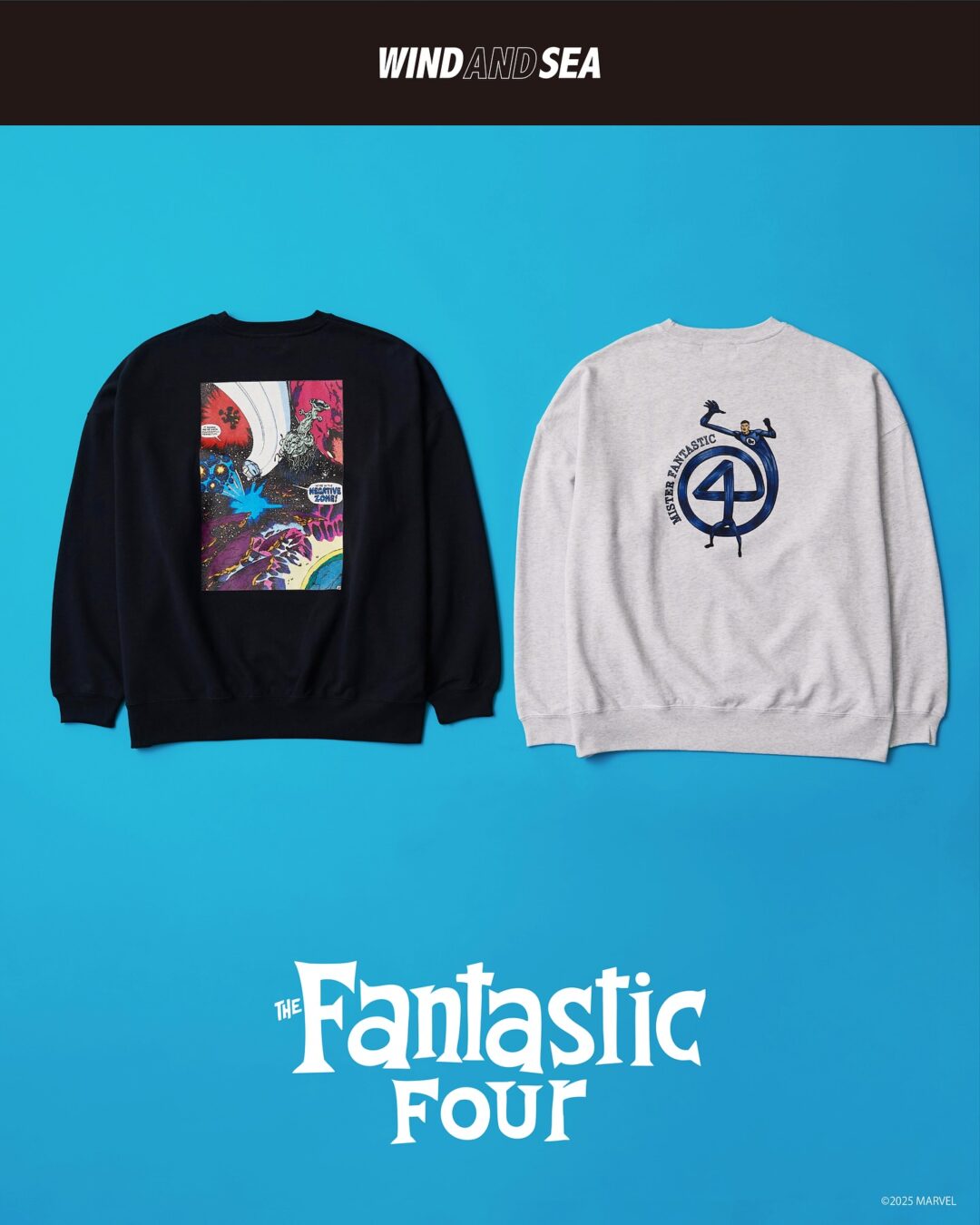 WIND AND SEA × ファンタスティック・フォー コラボが2025年 9/27 発売 (ウィンダンシー The Fantastic Four)