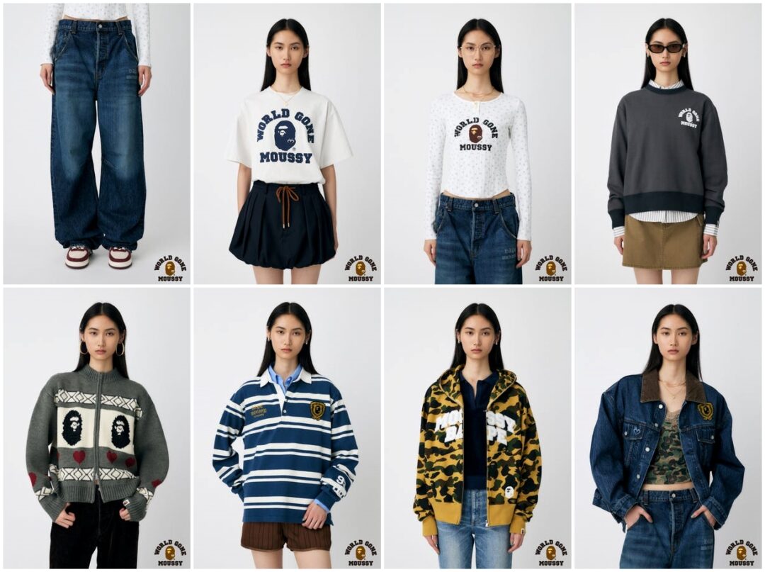A BATHING APE × MOUSSY スペシャルコラボコレクションが2025年 9/19 発売 (ア ベイシング エイプ マウジー)