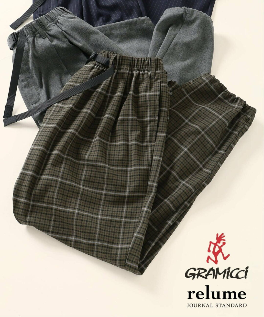 JOURNAL STANDARD relume × Gramicci 2025 FW 別注 “TR ウーリー 2タック イージーパンツ”が2025年 9月下旬 発売 (ジャーナルスタンダード グラミチ)