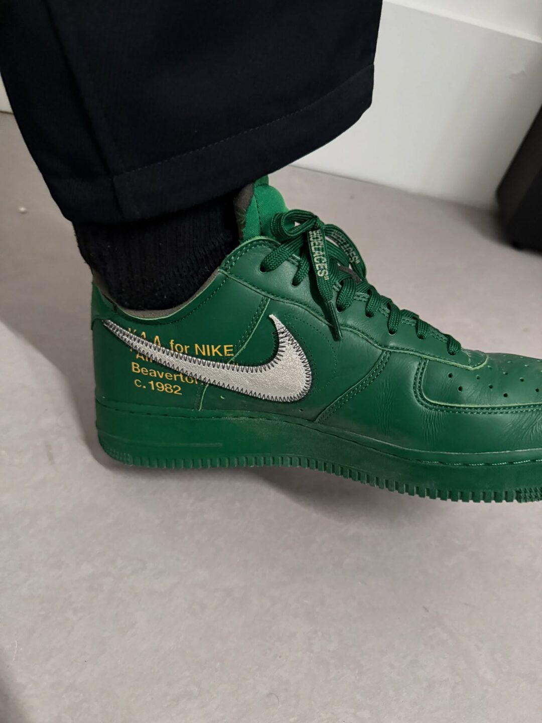OFF-WHITE × NIKE AIR FORCE 1 LOW SP “The Codes/Green” (オフホワイト ナイキ エア フォース 1 ロー “ザ・コード/グリーン”)