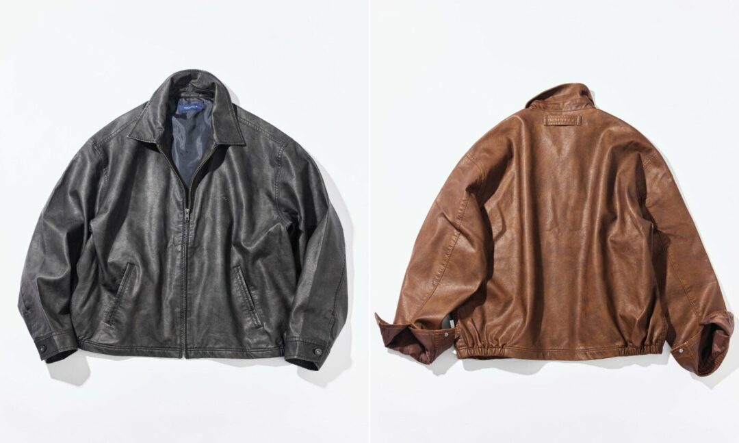 NAUTICA 2025 FW "フェード加工 レザレッド ショート丈 ジップブルゾン"が発売 (ノーティカ)