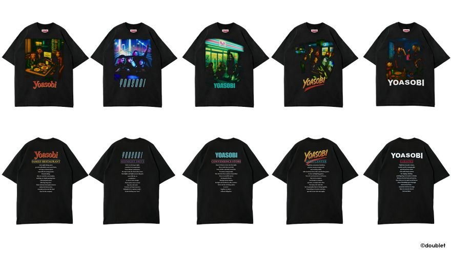 YOASOBI × doublet「夜遊び」をテーマにした特別なコラボアイテムをZOZOTOWN20周年記念イベント「ZOZOFES」会場で2025年 10/13 発売 (ヨアソビ ダブレット)