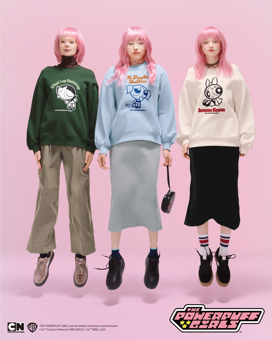 パワーパフガールズ × GU 2025 FW コラボレーションが2025年 10/6 発売 (ジーユー THE POWERPUFF GIRLS)