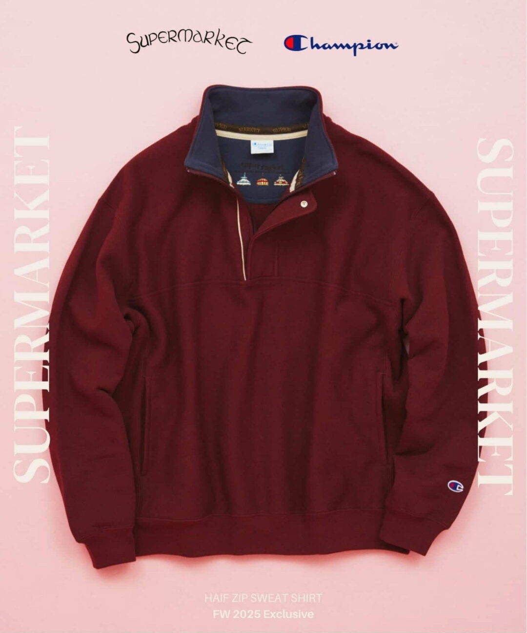Champion × JOURNAL STANDARD 2025 FW 別注 “スーパーマーケット ハーフ ジップ スウェット”が発売 (チャンピオン ジャーナルスタンダード)