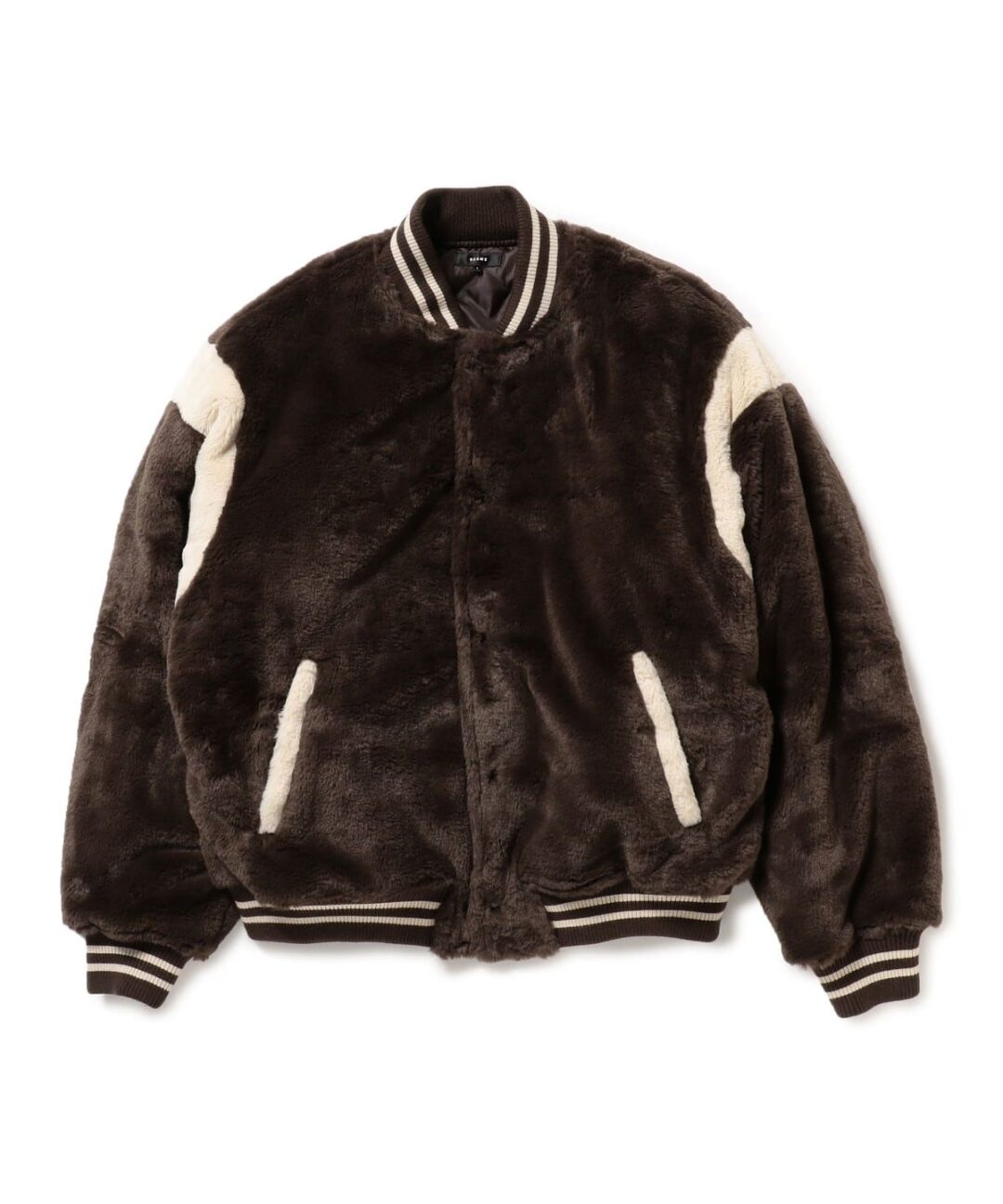 BEAMS 2025 FW “ワイドフィット フェイクファー バーシティ ジャケット”が発売 (ビームス)