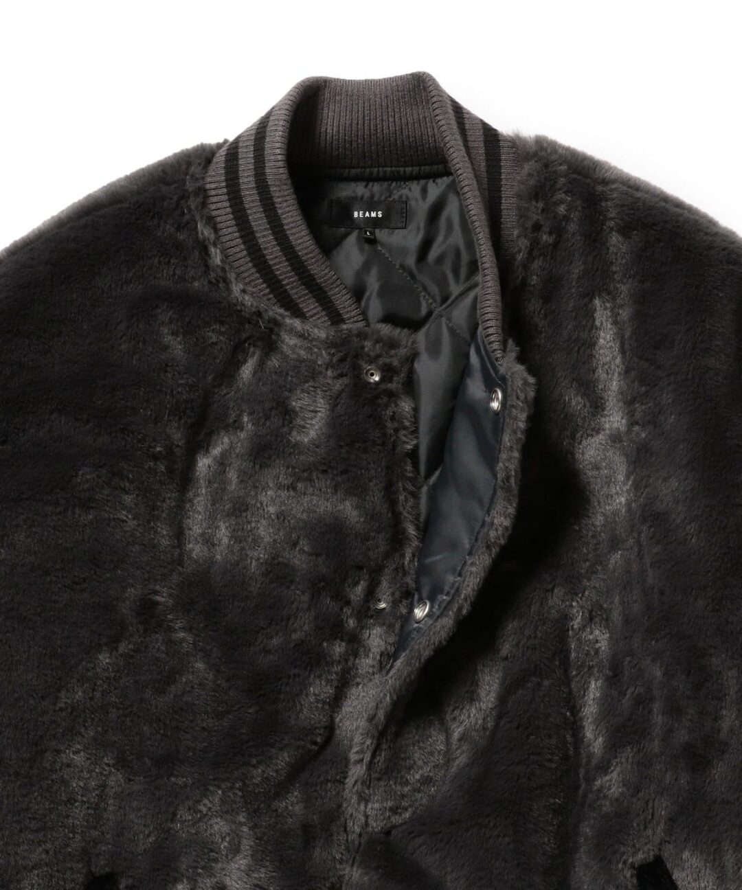 BEAMS 2025 FW “ワイドフィット フェイクファー バーシティ ジャケット”が発売 (ビームス)