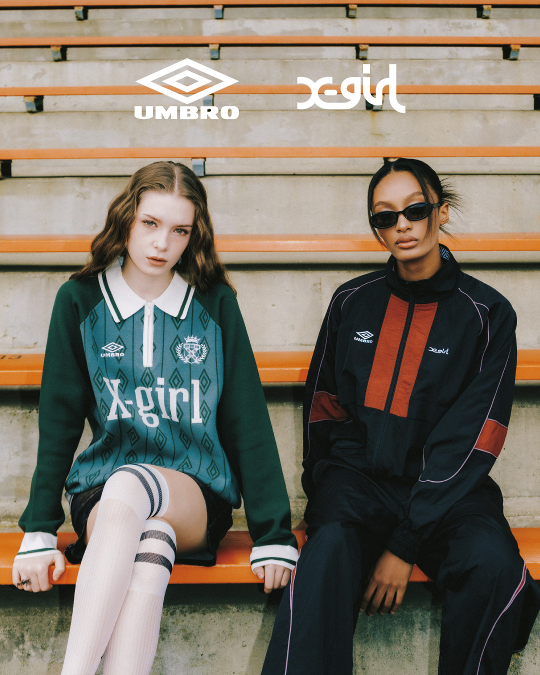 X-girl × UMBRO 2025 FW コラボコレクションが11/7 発売 (エックスガール アンブロ)