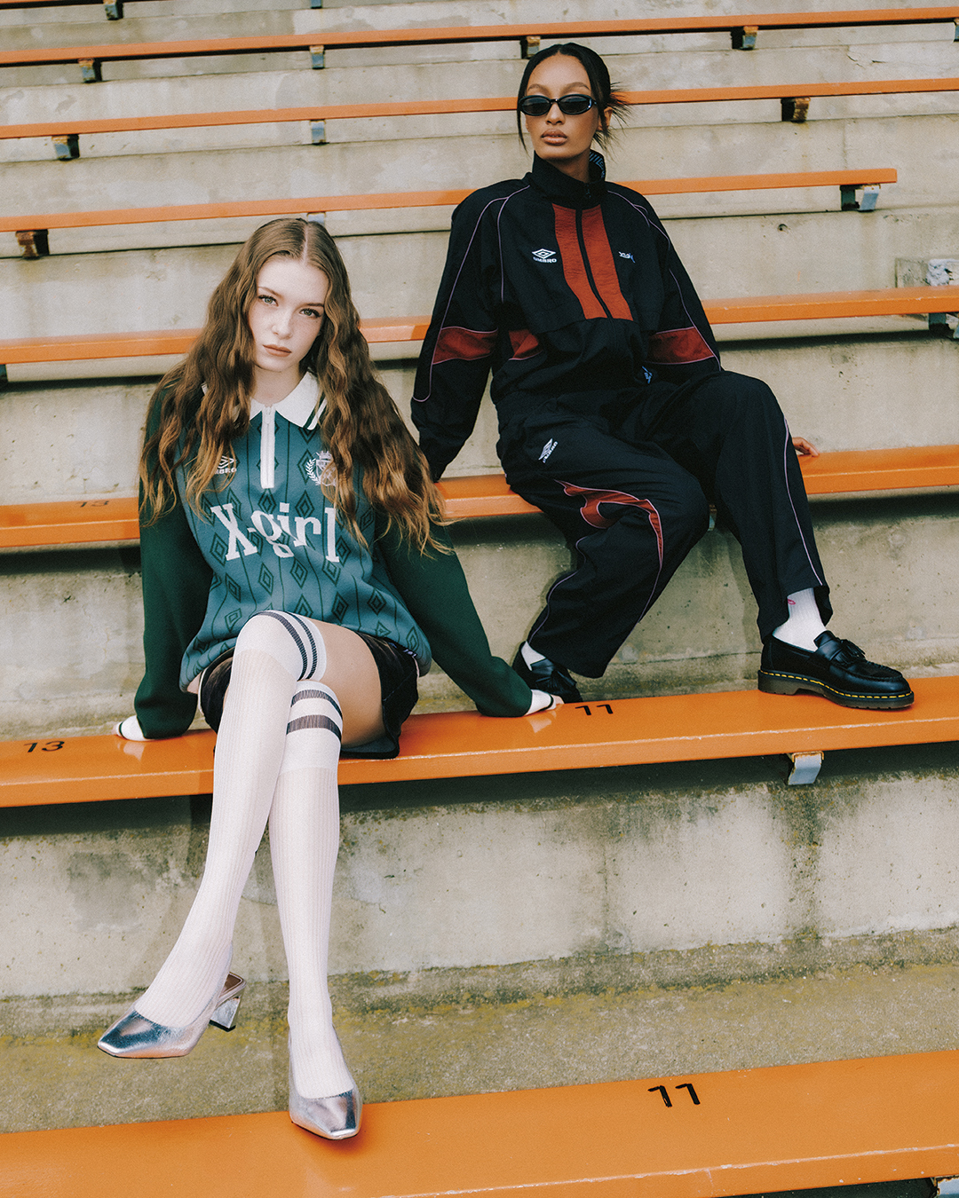 X-girl × UMBRO 2025 FW コラボコレクションが11/7 発売 (エックスガール アンブロ)