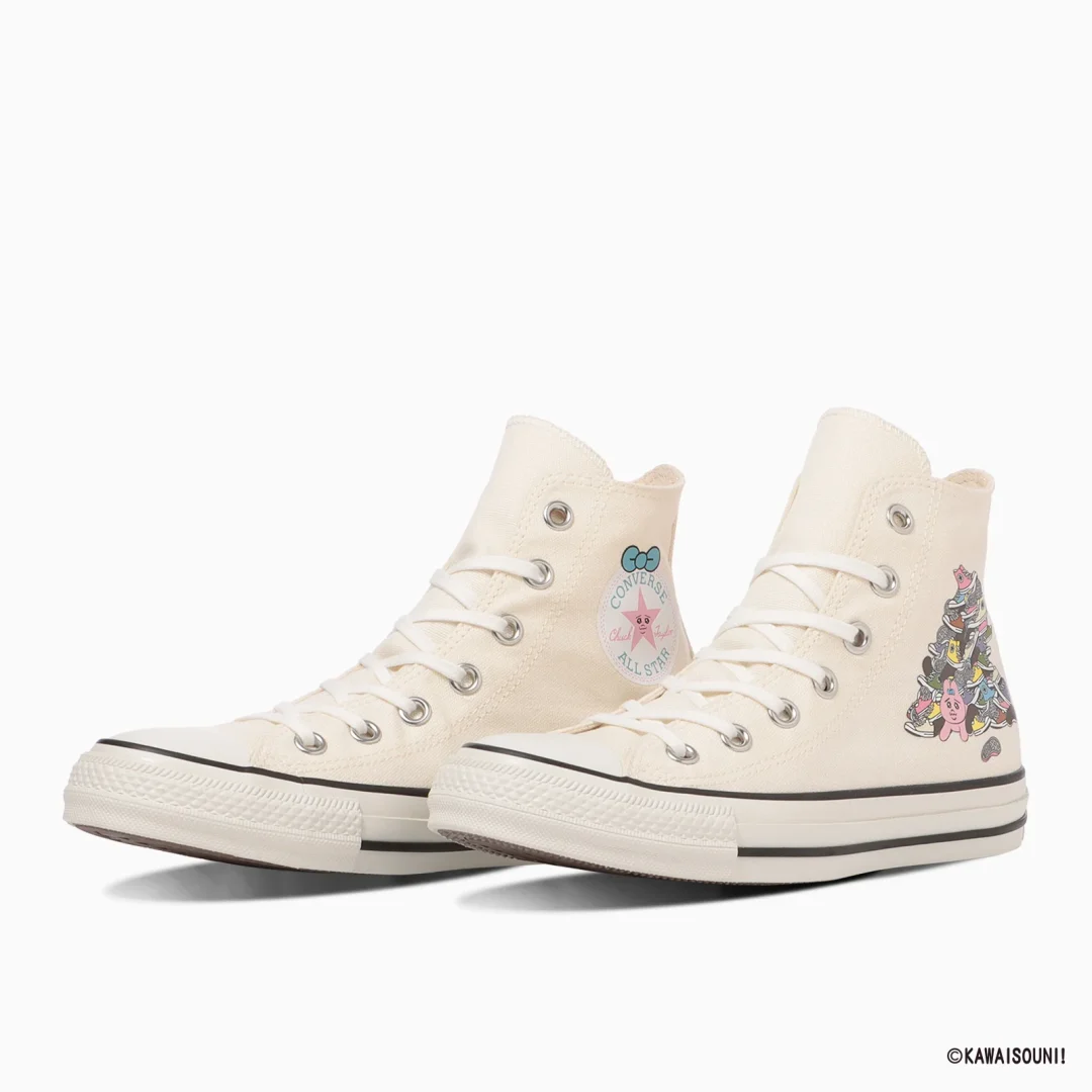 【2025年 10/17 発売】「おぱんちゅうさぎ 可哀想に！」× CONVERSE ALL STAR コラボ第2弾 (コンバース オールスター KAWAISOUNI)