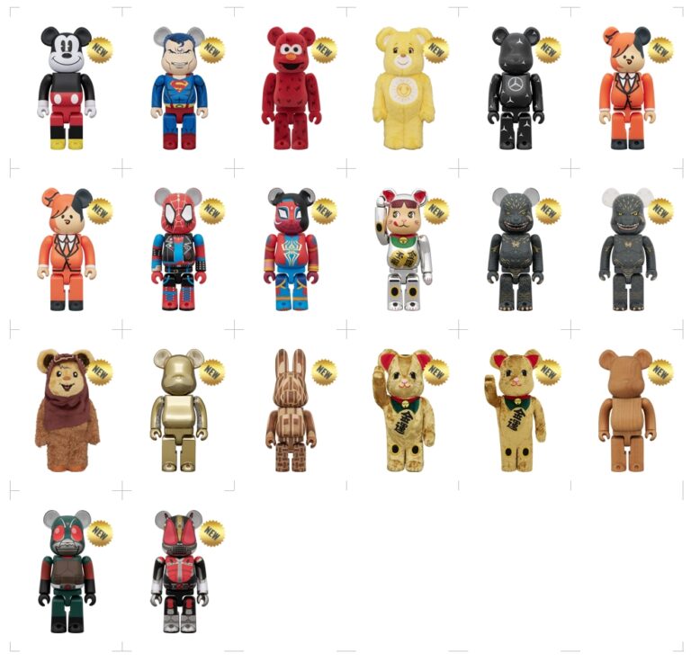 限定800体 BE@RBRICK×Mercedes-Benz ミッキーマウス、スパイダーマン、東海オンエア、メルセデス・ベンツ