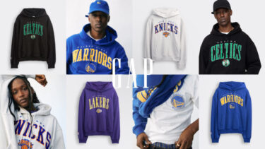 GapがNBAとのコラボコレクションを発表 NBAの歴史をセレブレイトし、それぞれのチームロゴをGapのスタイルに落とし込んだキッズから大人まで展開するアパレルコレクションが10月10日(金)より順次発売