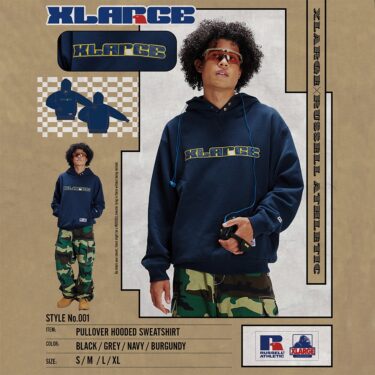 XLARGE × RUSSELL ATHLETIC 2025 FW コラボが11/14 発売 ​(エクストララージ ラッセル・アスレチック)