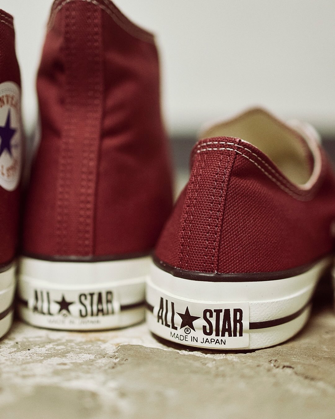 【2025年 11/14 発売】CONVERSE CANVAS ALL STAR J OX/HI “Burgundy” (コンバース キャンバス オールスター “バーガンディー”) [31316720/31316710]